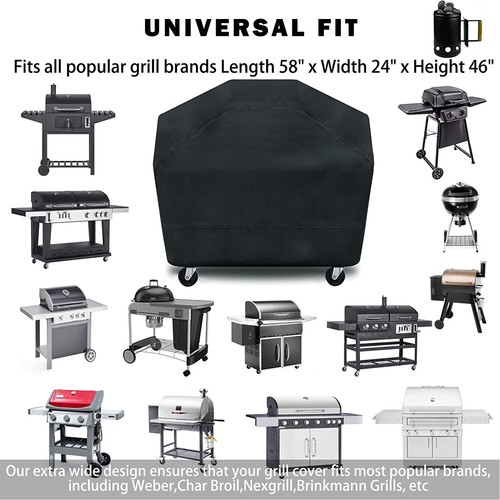 57 Inch BBQ Gas Grill Cover Barbecue Waterproof Outdoor Heavy Duty UV Protection - Picture 5 of 9