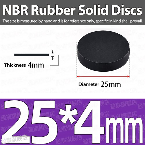 NBR Rubber Solid Discs Flat Round Pad Sealing Non-Slip Cushioning Dia 5mm-150mm - Bild 133 von 266