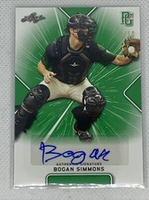 2021 LEAF PERFECT GAME GREEN BOGAN SIMMONS PAPER RC AUTO # 3/10