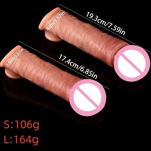 Condones reutilizables extensor de funda de pene manga de pene circunferencia-alargador-potenciador GRANDE - Imagen 10 de 12