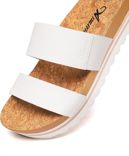Women Slides Sandals Arch Support Slip-on Classic Beach Platform Wedge Sandals - Picture 23 of 25