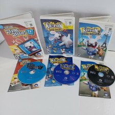 Rabbids TV Party + Rayman Raving Rabbids 1 & 2 (Nintendo Wii) Lot of 3
