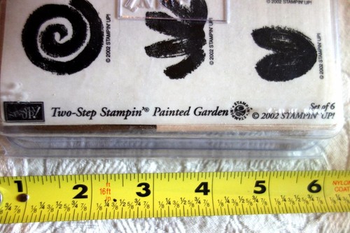 Lotto di 3 Stampin' Up! Angoli Mini/Razzle Abbagliante/Verniciato Giardino Legno Non Montato - Foto 5 di 12