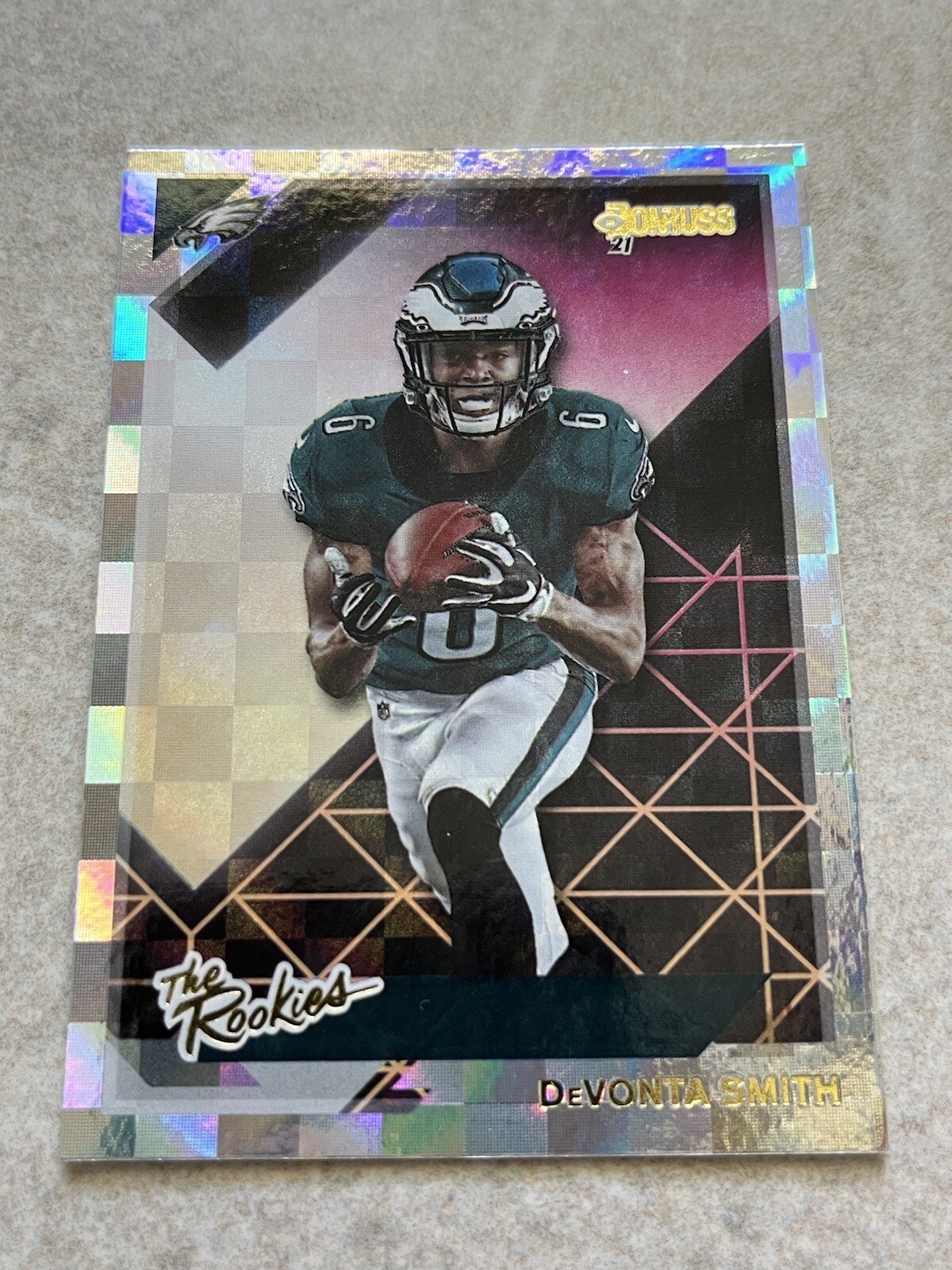 2021 Panini Donruss The Rookies #TR-DVS Devonta Smith Foil RC NFL Eagles