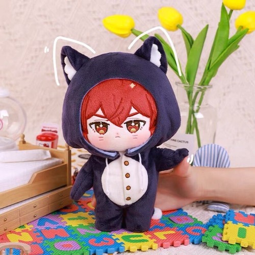 Pyro Doll Genshin Impact Omodoki x Isaky Diluc Plush Doll Badge New Outfit 20cm ...