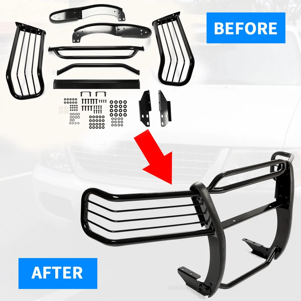 Black Steel Bumper Grille Brush Guard For Ford Explorer 4-Door 2002-2005 - Imagem 4 de 4