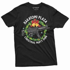 Mens Nakatomi Plaza Shirt Christmas Party 1988 T-Shirt Christmas Movie Tee