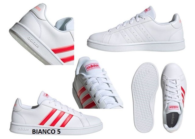 Scarpe adidas Grand Court Base Lia 38 2/3 Eg4031 Bianco | Acquisti Online  su eBay