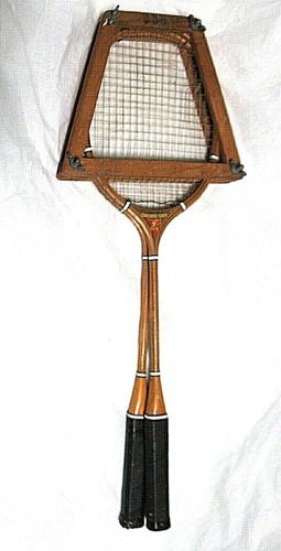 Old Antique Vintage Two Badminton Rackets CORTLAND LINE FLASH Wood ...
