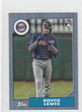Royce Lewis 2022 Topps Mini 1987 RC Rookie Blue Parallel 07/10 Minnesota Twins