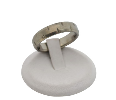 Titanium Ring Notched Design Size 12 Wedding Band Engagement Ring