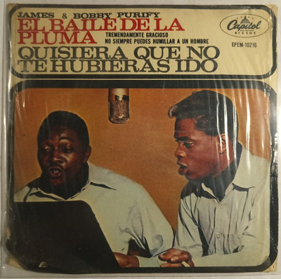 JAMES & BOBBY PURIFY - EL BAILE DE LA PLUMA - 1967 MEXICAN 7'' EP PS, FUNK