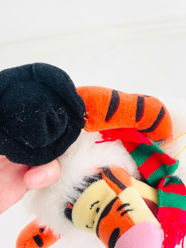 Disney Tigger Snowman Plush Soft Toy Beanie 2002 Winnie the Pooh Collection - Picture 14 of 24