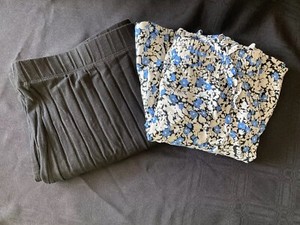 ZARA Blue Floral Printed Skort Size XL. SHEIN Black Mid Length Skirt Size XL