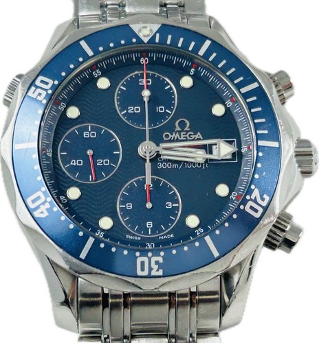 Discount Omega Seamaster Diver 300M 2225.80 Chronograph Mens Excellent A3457 - Picture 3 of 12