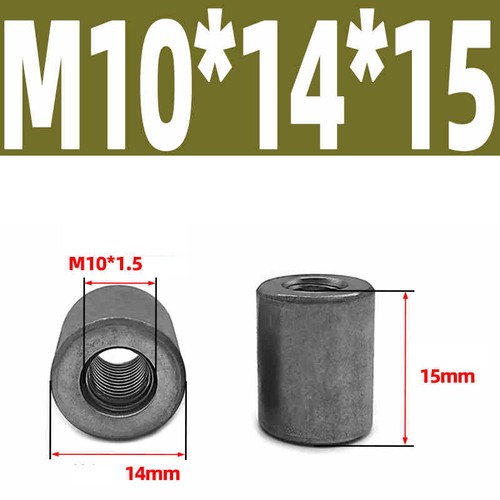 M8-M20 Threaded Sleeve Rod Bar Stud Round Connector Nut A3 carbon steel Nuts - Picture 101 of 182