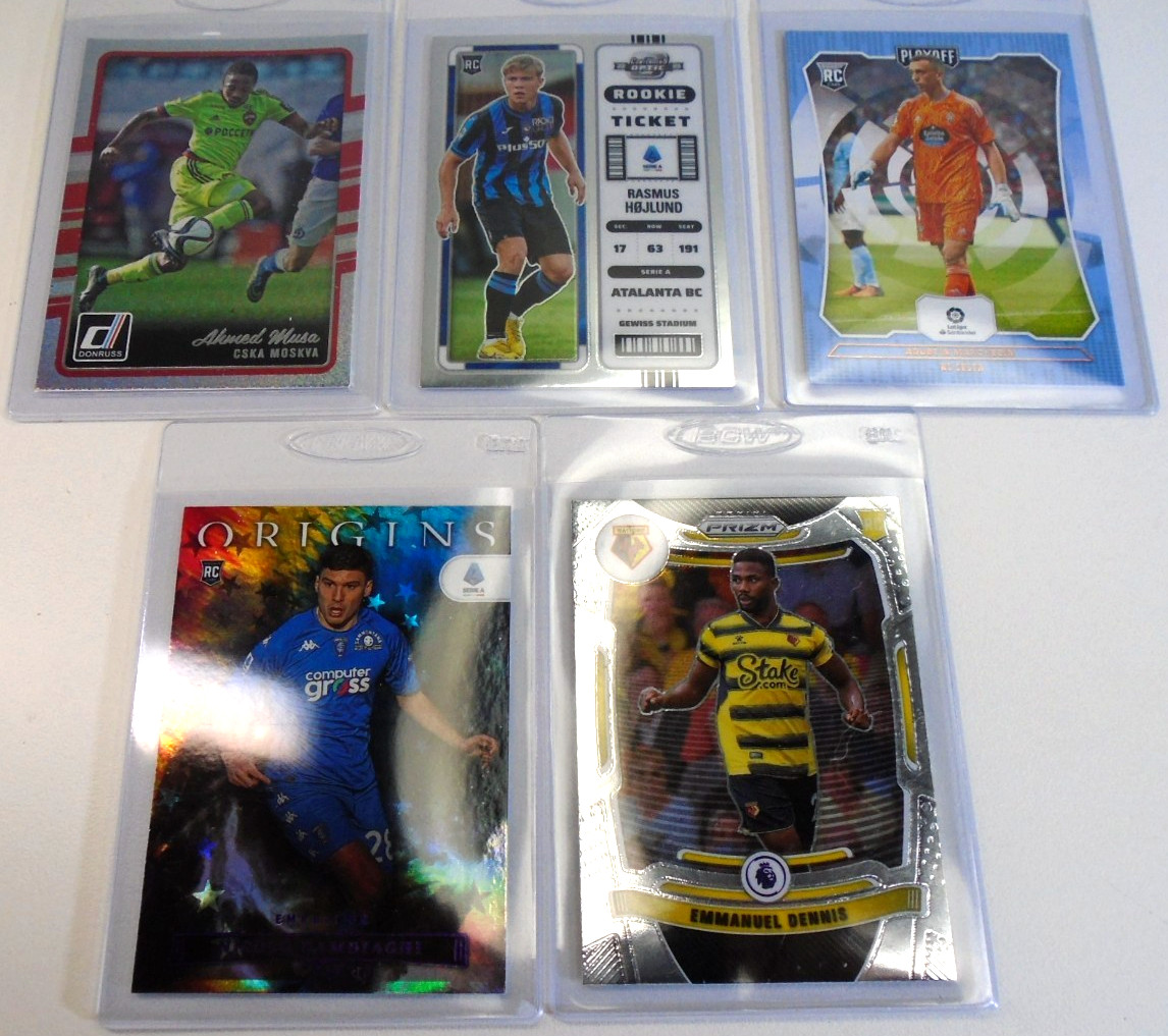 International Futbol Soccer Rookie Card Lot 5pc RC Dennis Hojlund Musa Cambiaghi