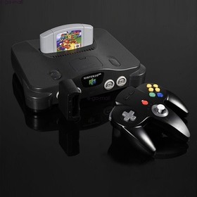 2.4G Wireless N64 Controller Rechargeable Gamedpad w/Rumble Pak for Nintendo 64