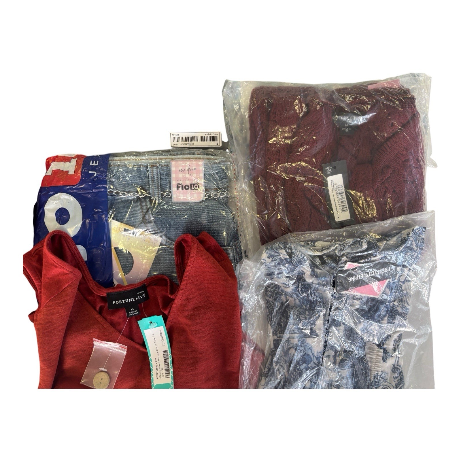 Clothing Bundle Lot of 12 Mixed Brands Maurices, Stitch Fix Pretty Little Thing