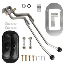 Stainless Twin-stick Shifterboot Kit For Gm Np205 8-bolt Transfer Case New