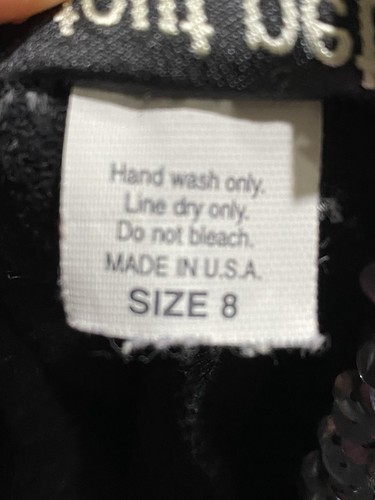 Les Tout Petits by Lois Letzt Girls Black Active Pants Sequin Waistband Size 8 - Picture 7 of 12