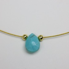 collier en turquoise d'Arizona véritable naturelle pierre précieuse fine 2467