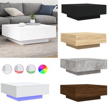 Couchtisch mit LED-Leuchten Beistelltisch Sofatisch Wohnzimmertisch Holz GU