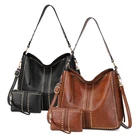 BAIGIO Hobo Bags Leather Tote Bag Women Handbags Purse Wallet Set Crossbody Bags