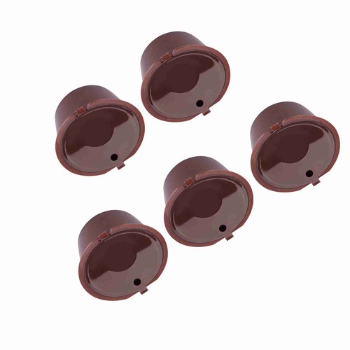 5Pcs Reusable Capsules Refillable Coffee Pods Coffee Capsule Filters Brown - Picture 11 of 24