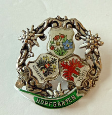 Hopfgarten Tirol Osterreigh brooch Pin Austria Ski Resort 1.5” Silver snow