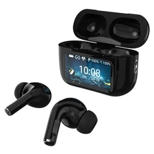 iQ Edge Pro TWS Bluetooth® In-Ear Earbuds with Mic and Smart Display...