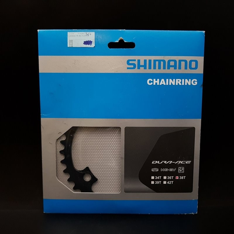 Plateau Shimano Dura Ace FC 9000 38d pour remplacer une transmission de vélo usée