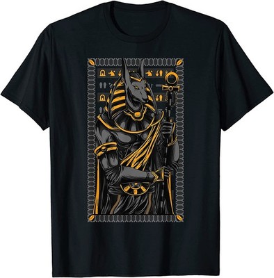 BEST! Ancient Egypt Hieroglyph Egyptian God Anubis Tee S-3XL