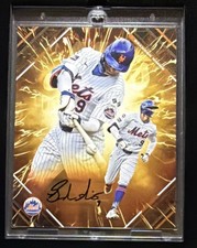 2025 Fanatics Emanate Brandon Nimmo Orange Jersey Matched #9/25 Mets Autograph