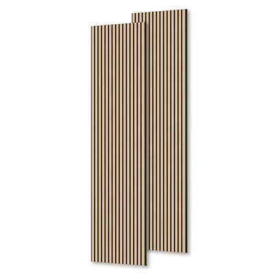 0.9 In. X 1.97 Ft. X 7.87 Ft. White Oak Acoustic/Sound Absorb 3 D Overlapping Wo