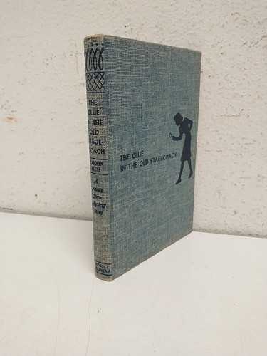 7 Vtg Nancy Drew Blue Tweed Hardcover Book Lot 1930-60 Carolyn Keene Two w/ DJ - Foto 8 di 8
