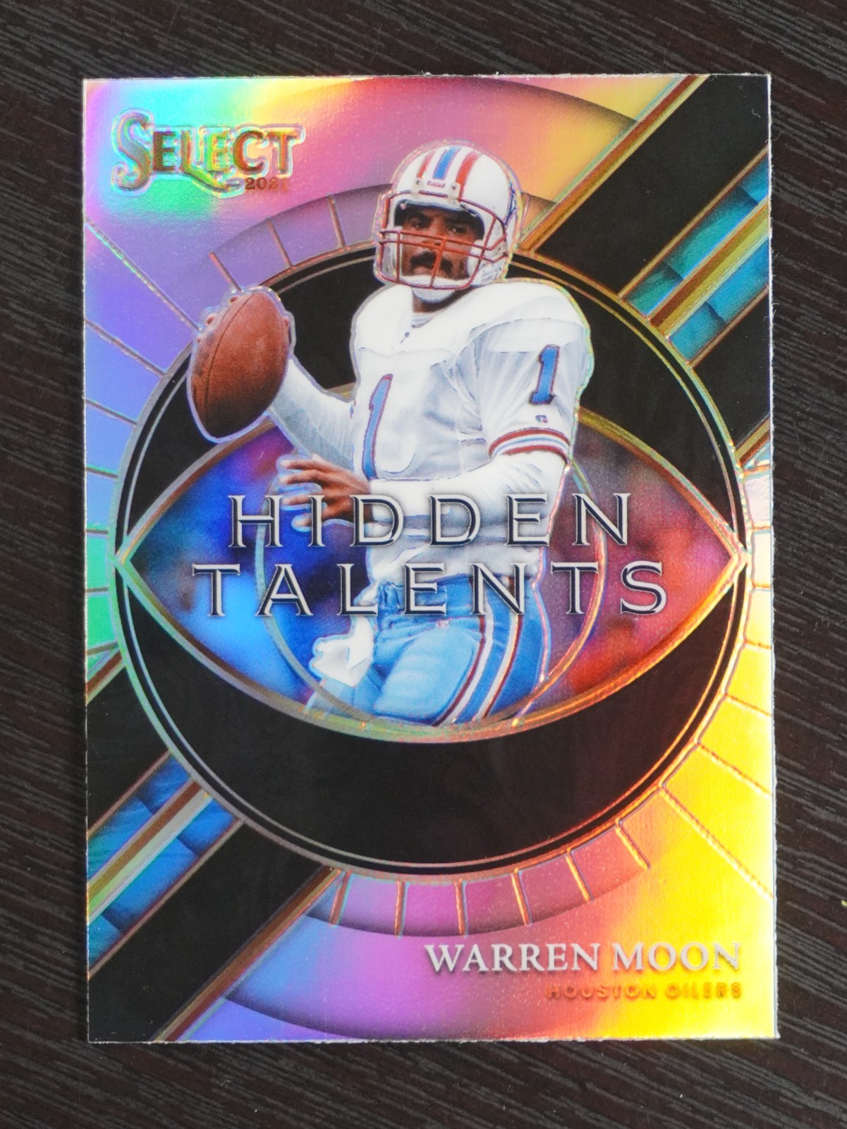 2021 Panini Select Warren Moon #HT-19 Silver Prizm Hidden Talents Houston Oilers