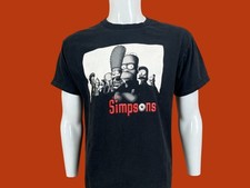 Vintage The Simpsons Sopranos Cartoon Television Black Cotton Y2K T Shirt Size M