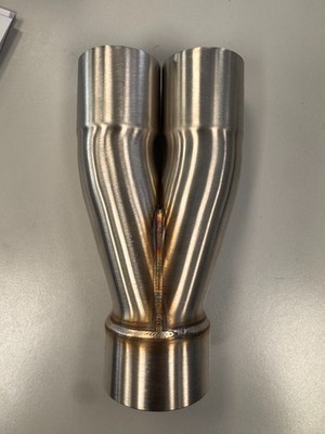 Stainless Steel 2-Into-1 Merge Collector   Dual 1.75'' Inlets to 2'' Outlet Exhaus