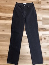 Abercrombie  Fitch 26 2L 90s Straight Ultra High Rise Black Jeans Curve Love