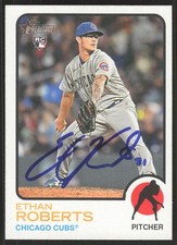 2022 Topps Heritage Ethan Roberts Rookie Auto Chicago Cubs #682 RC Card Signed