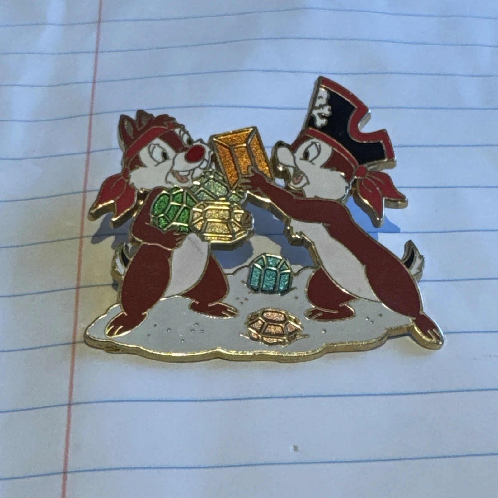 Disney Parks Pin 2006 Pirates Caribbean Chip & Dale Jewel Hunting Treasure FS