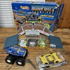 Vintage 1990 Hot Wheels Bigfoot Monster Truck Champions Crunch Arena - SEE VIDEO