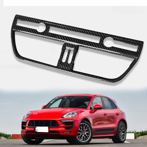Carbon Fiber Dashboard Console A/C Air Outlet Trim For Porsche Macan 2018-2023 - Picture 3 of 7