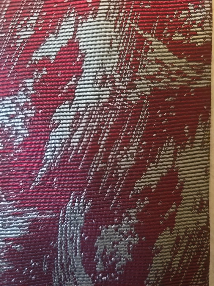 Giorgio Armani Hombres Clásico Cuello -Corbata Seda Granate/Plateado Italia 58 in X 3 in Foto 3 de 4