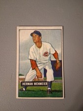 Herman Wehmeir 1951 Bowman Gum Inc Picture Cards No #144 Baseball  Card 1951...