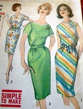 LOVELY VTG 1960s DRESS Sewing Pattern 16/36