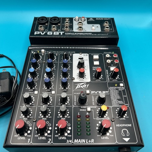 Peavey PV 6BT 6-Channel Compact Mixer with Bluetooth - Picture 4 of 12