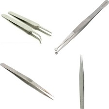 2 Tweezers Jewelry Beading Watch Repair Art Hobby Tool Set