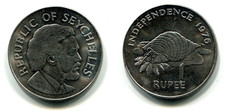 1 Rupee Seychelles 1976 Cu-Ni "Triton Snail"